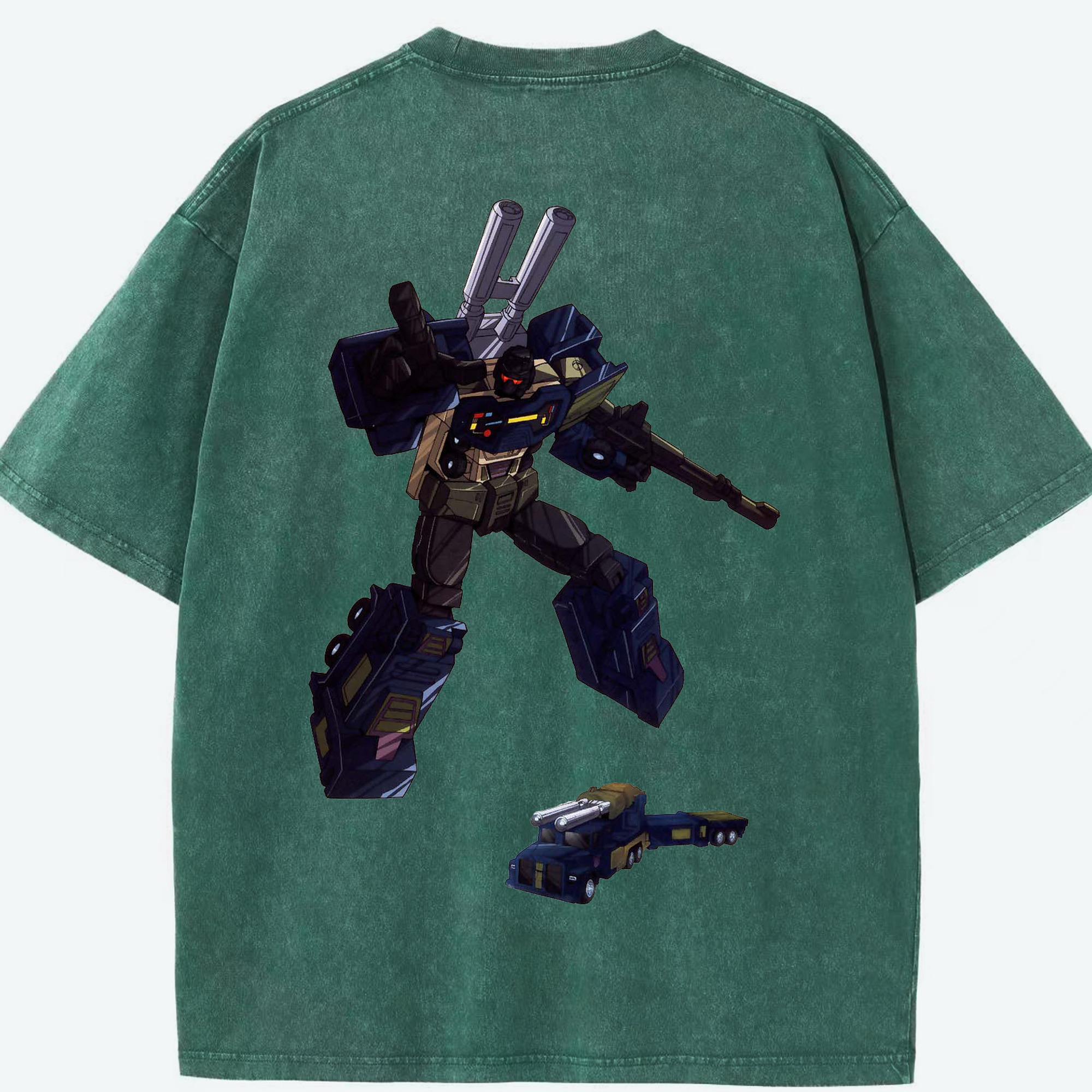 （画像用）  綿100% ヴィンテージ風 半袖Tシャツ（背面プリント）